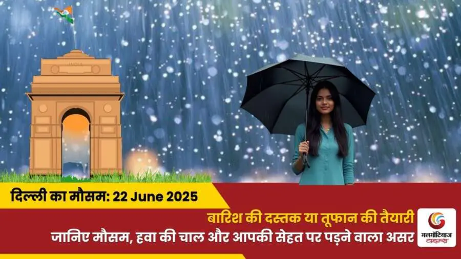 Delhi Mai Aaj Ka Mausam 22 June 2025