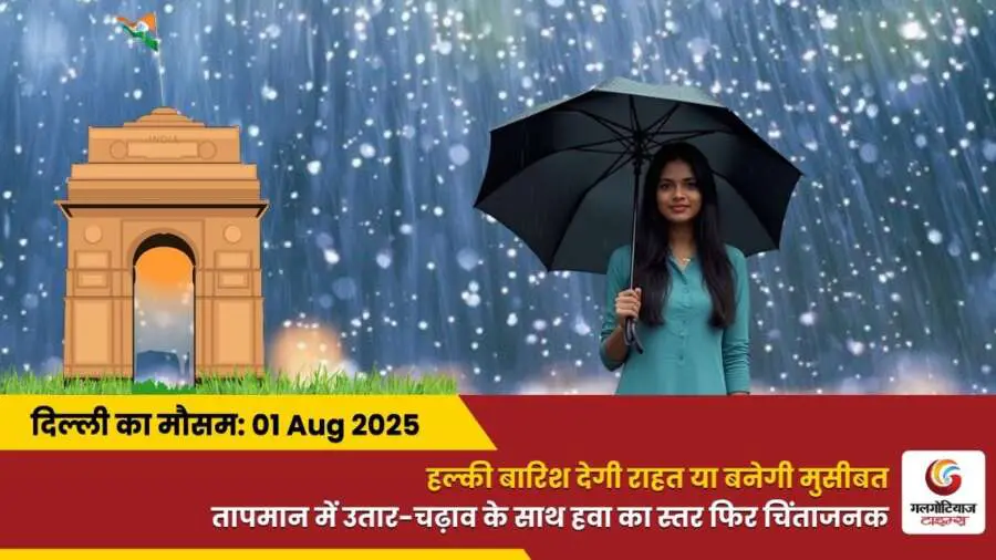 Delhi Mai Aaj Ka Mausam 1 August 2025