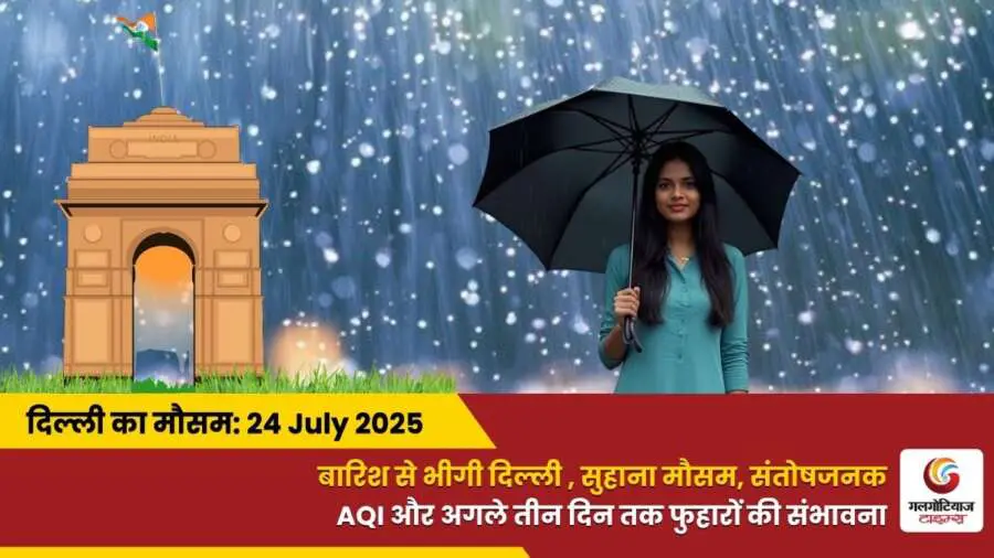 Delhi Mai Aaj Ka Mausam 24 July 2025