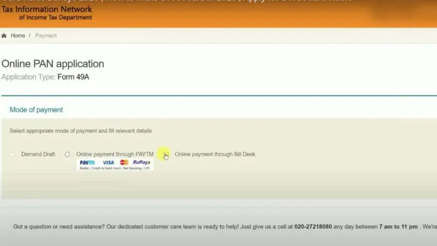PAN card online apply