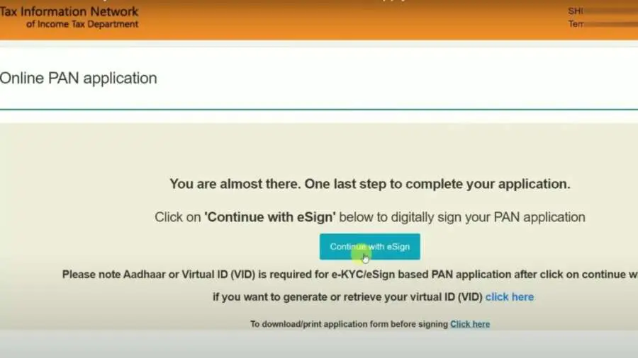 PAN card online apply
