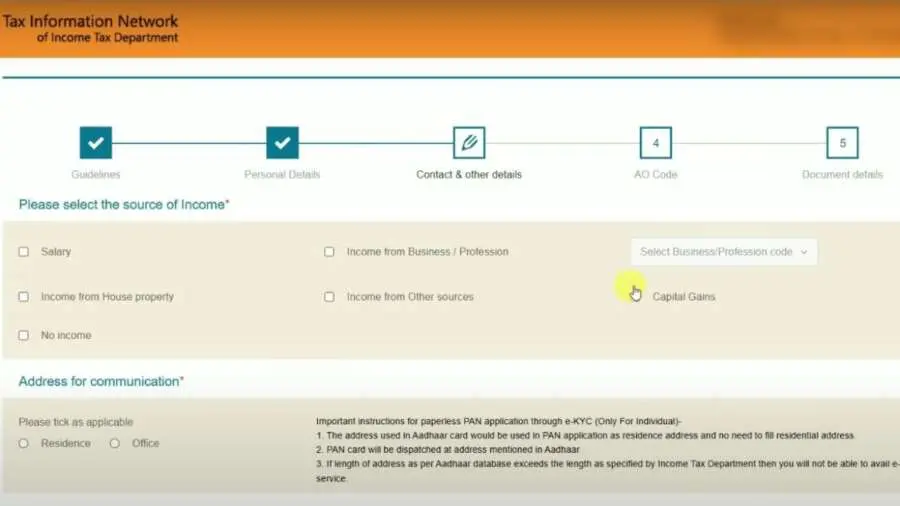 PAN card online apply