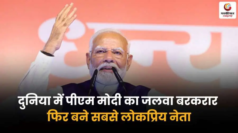 पीएम मोदी दुनिया के सबसे लोकप्रिय नेता बने, सर्वे में टॉप पर रहे।