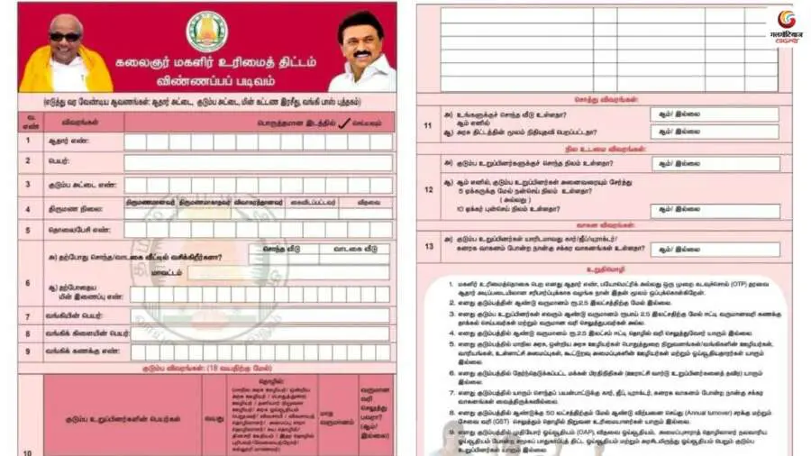 Kalaignar Magalir Urimai Thittam Tamil Nadu