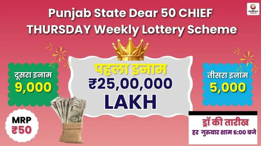 Punjab State Dear 50 CHIEF THURSDAY Weekly Lottery Scheme