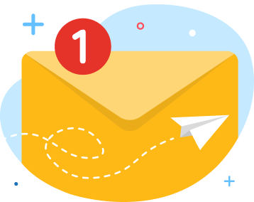 Email marketing icon with envelope and graph symbolizing growth