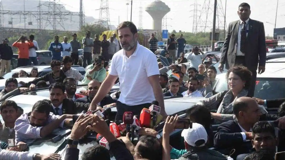 rahul gandhi delhi ghazipur border incident