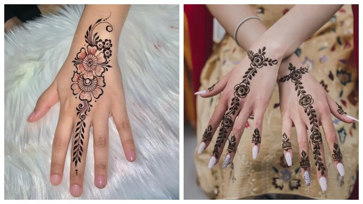 Bel Pattern Mehndi Design - Elegant Floral Vine Mehndi for Hands & Feet