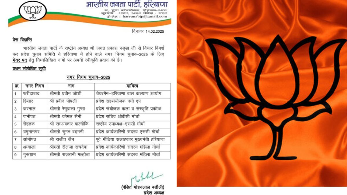 BJP प्रत्याशियों की लिस्ट 