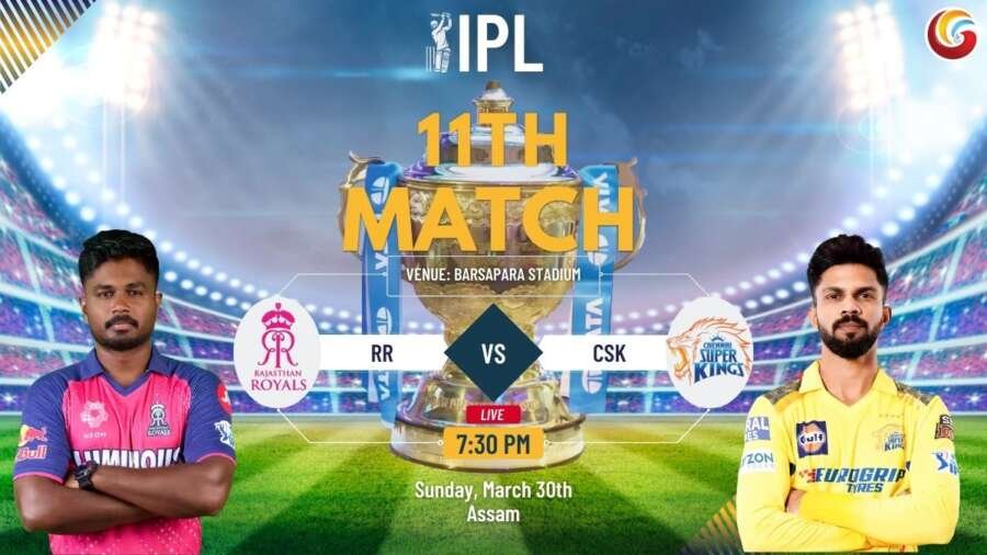rr vs csk 11th match ipl 2025