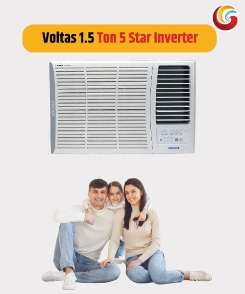 voltas 1.5 ton 5 star inverter window ac