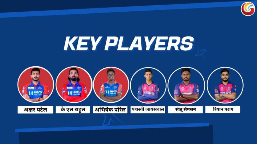 DC vs RR IPL 2025 32nd match key players