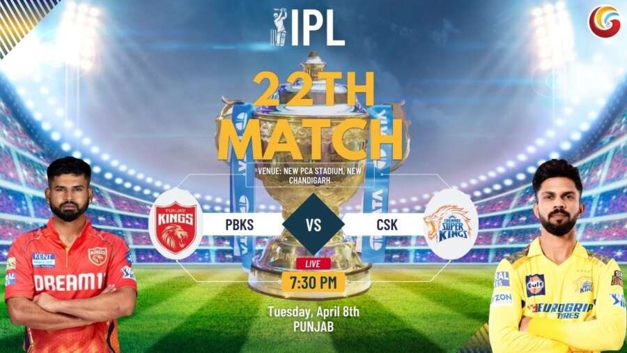 PBKS vs CSK IPL 2025 22nd match