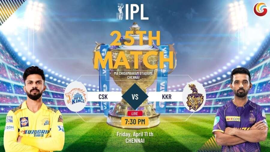 csk vs kkr ipl 2025 25th match