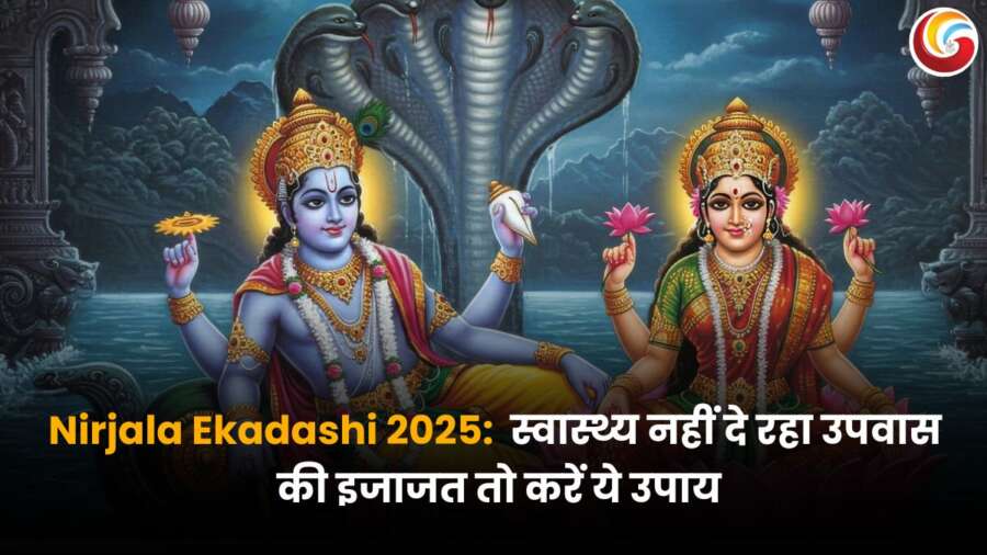 Nirjala Ekadasi 2025 : Lord Vishnu and Mata Lakshmi seating on seshnag.