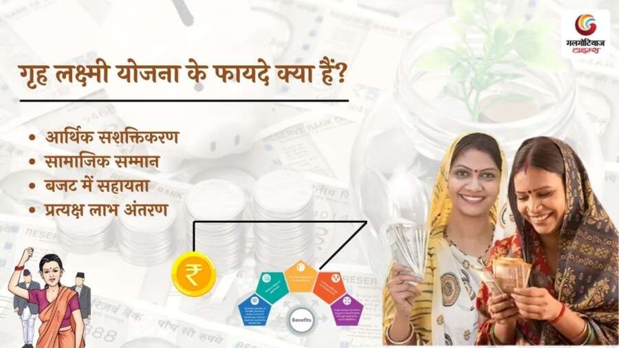 mahilaon aur parivaaron ke lie grh lakshmee yojana ke laabh.