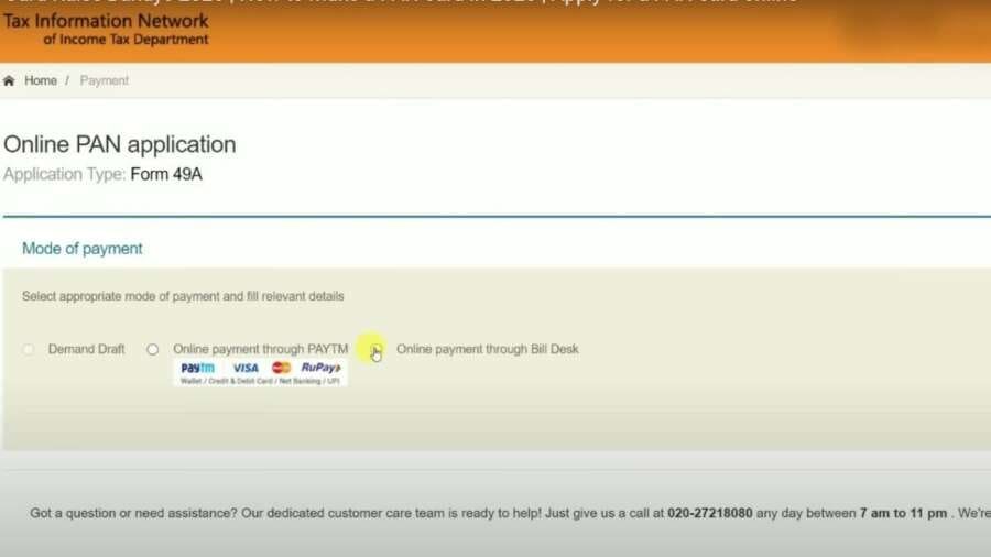 PAN card online apply