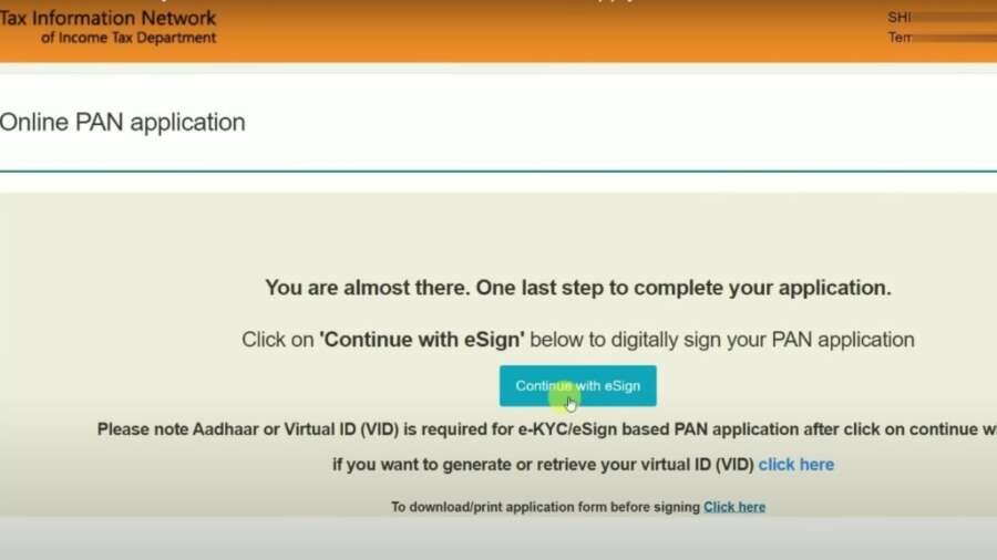 PAN card online apply