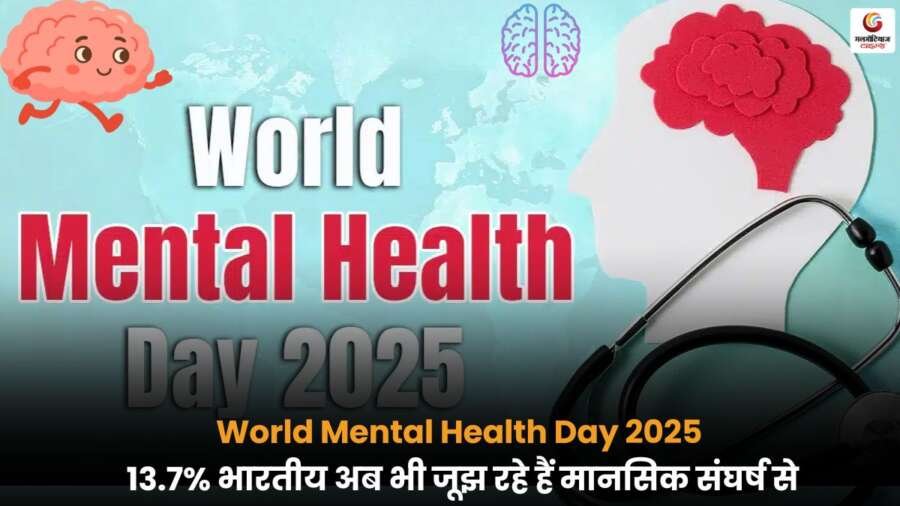 World Mental Health Day 2025: भारत में 13.7% लोग जीवनभर मानसिक स्वास्थ्य से जुड़ी चुनौतियों का सामना कर रहे हैं.