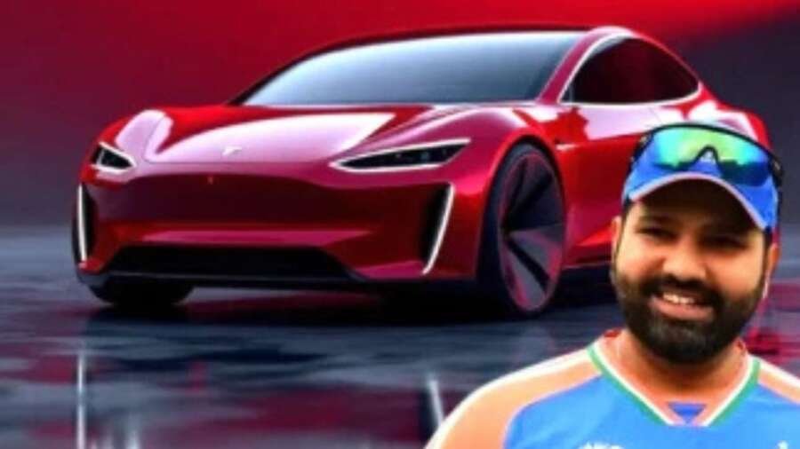 rohit sharma Tesla Model Y