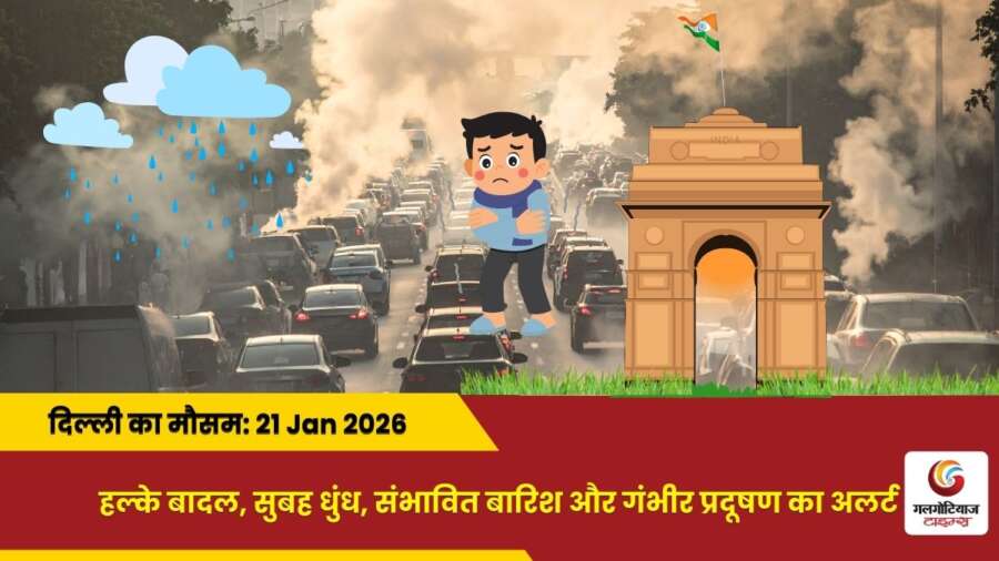 Delhi Mai Aaj Ka Mausam 21 january 2026