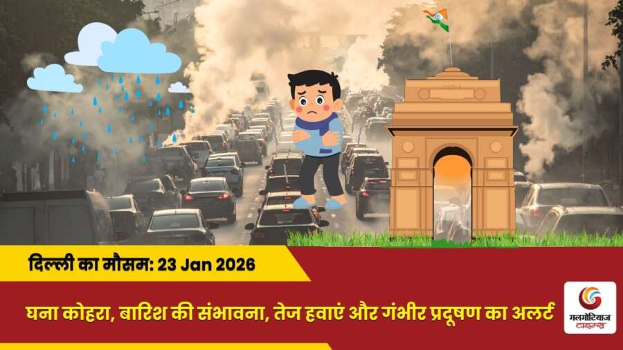 Delhi Mai Aaj Ka Mausam 23 january 2026