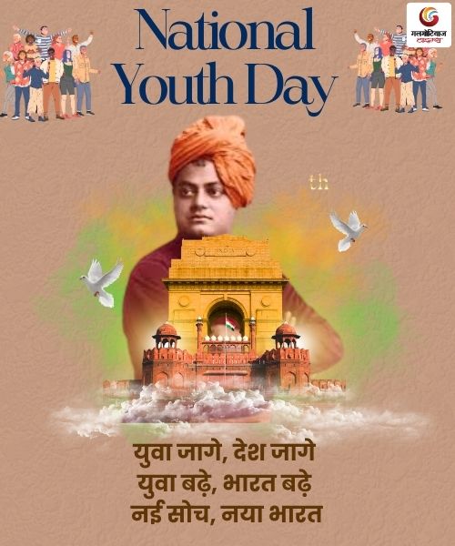 National Youth Day 2026 Wishes Carousel share on whatsapp instagram facebook