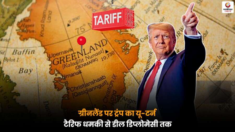 ग्रीनलैंड पर ट्रंप का यू‑टर्न: टैरिफ धमकी से डील डिप्लोमेसी तक ग्रीनलैंड विवाद: ट्रंप ने टैरिफ धमकी वापस ली और डील कूटनीति अपनाई.