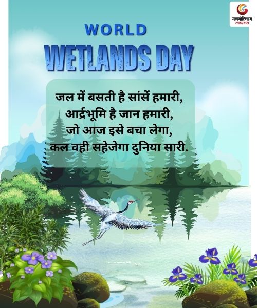 World Wetlands Day 2026 Wishes Carousel share on whatsapp instagram facebook