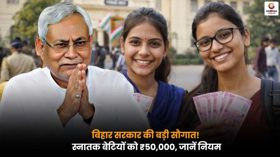 Bihar Government योजना के तहत स्नातक पास बेटियों को 50 हजार रुपये की आर्थिक सहायता.
