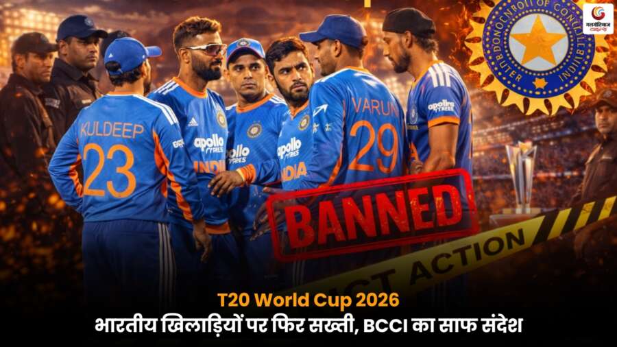 T20 World Cup 2026 को लेकर BCCI का सख्त रुख, भारतीय खिलाड़ियों के लिए नए निर्देश.