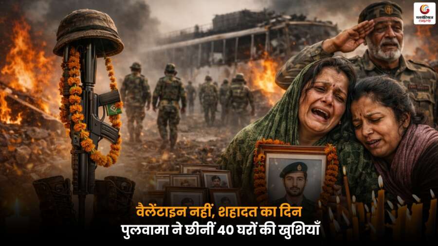 14 फरवरी पुलवामा हमले में शहीद हुए 40 जवानों की याद, देश आज भी उनके बलिदान को करता है नमन.
