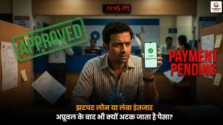 Loan Disbursement Delay के कारण लोन अप्रूवल के बाद फंड ट्रांसफर में देरी दर्शाता दृश्य.