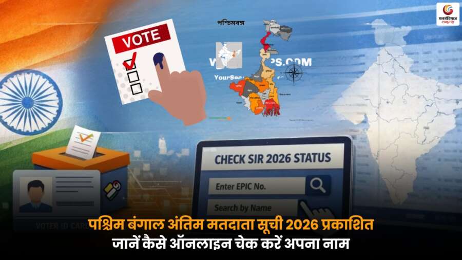 West Bengal SIR Voter List 2026 में ऑनलाइन अपना नाम चेक करने की प्रक्रिया दिखाता हुआ स्क्रीन.