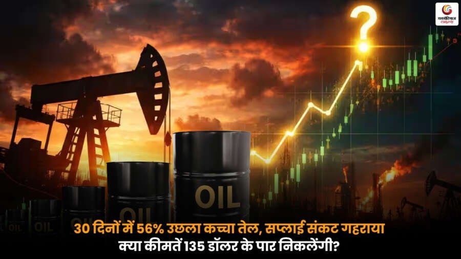 Crude Oil Surge के चलते कच्चे तेल की कीमतों में तेज उछाल, सप्लाई संकट गहराने की तस्वीर.
