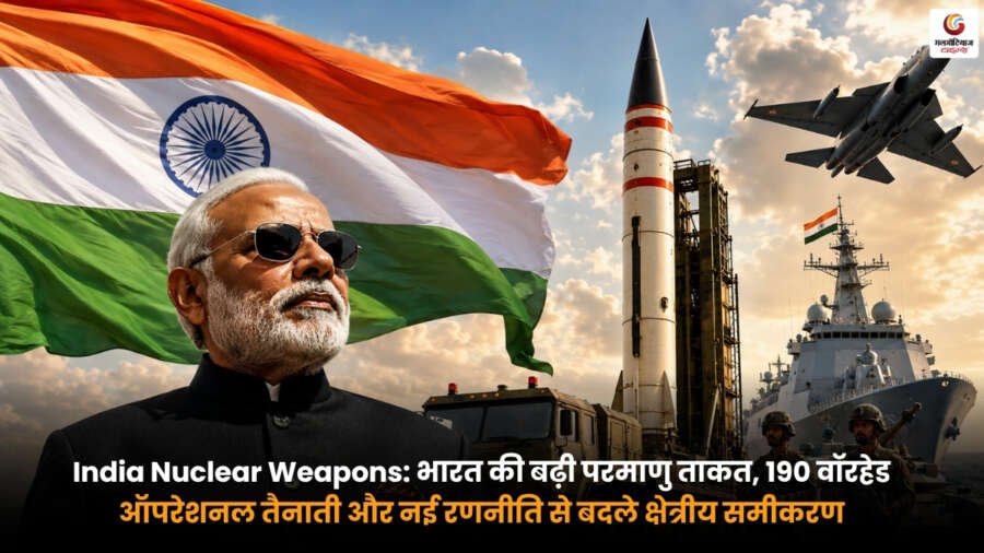 India Nuclear Weapons with 190 nuclear warheads, strategic missile systems, operational deployment and growing nuclear deterrence capability of India