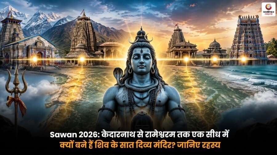 Sawan 2026. Kedarnath to Rameswaram Seven Divine Shiva Temples Mystery Sawan 2026 केदारनाथ से रामेश्वरम तक एक सीध में बने भगवान शिव के सात दिव्य मंदिरों का रहस्य